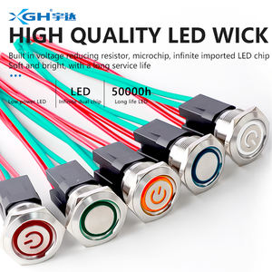 สวิตช์ปุ่ม LED แบบ15A กันน้ำรูปวงแหวนหัวแบนมีสัญลักษณ์ IP67กันน้ำมี<span class=keywords><strong>กระแส</strong></span>ไฟสูงสำหรับควบคุมในอุตสาหกรรม - Product Image 4