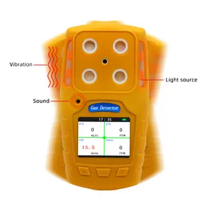 Safewill נייד 4 in1 גלאי אזעקה לגז רעיל CO H2S O2 LEL צג חמצן גלאי גז נייד בודק איכות אוויר