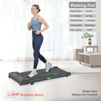 Tapis roulant compact et fin pour la marche et la course à domicile, mini tapis roulant électrique portable pour la maison