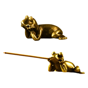 Brûleur d'encens vintage en alliage métallique 3D personnalisé en forme d'animal, porte-encens intégré, <span class=keywords><strong>encensoir</strong></span> zen durable, ornements pour la décoration intérieure - Product Image 3