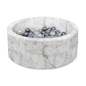 Piscina de Bolas Redonda con Patrón de Mármol Sintético de 90x30x5cm para Niños, Área de Juego Interior, Decoración de Habitación Infantil - Product Image 1