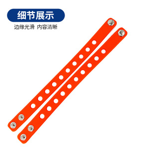 Customized Soft Rubber Perforated <b>Bracelets</b> <b>Red</b> Pvc Wristband Waterproof Decorative Diy Sports Fashion Jewelry Promotional - Product Image 1