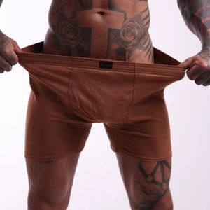 Calzoncillos Bóxer Clásicos de Algodón Marrón para Hombre, Transpirables, Suaves y Cómodos para Uso Diario, Ropa Interior Masculina, Suministro de Ropa Profesional - Product Image 1