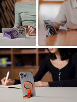 Support de téléphone portable flexible avec trépied, support magnétique portable pour bureau et poignée de maintien