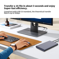 USB 3.1 tipo C 5Gbps Hard Disk custodia esterna in lega di alluminio 2.5 pollici SATA HDD SSD custodia per Laptop PC accessori