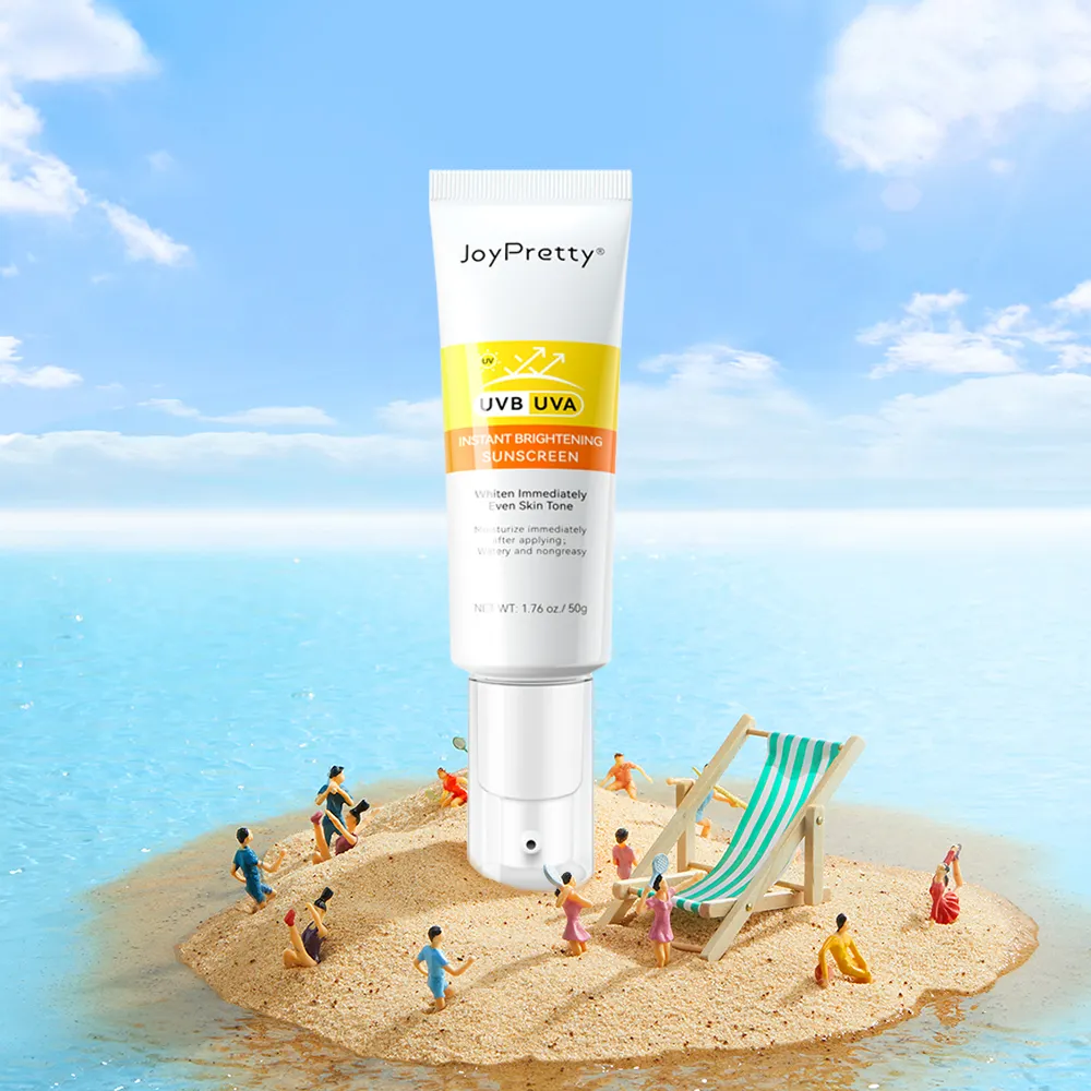 Bán buôn Kem chống nắng SPF 50 hữu cơ mặt UV Kem chống nắng giữ ẩm ngay lập tức Làm Trắng Mặt trời khối Kem chống nắng