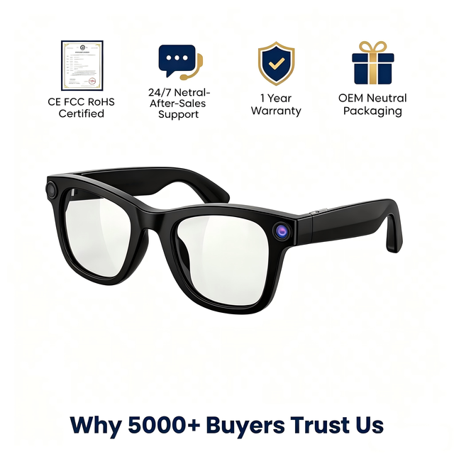 Smart AI Translation BT Glasses Real-time Multi-Language Translation Android Music Player Type-C Charging Smart Wearable Headset