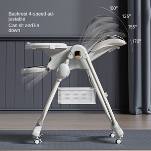 Chaise de table à manger multifonctionnelle, pliable et portable pour les enfants pour l'apprentissage à la maison Chaise haute et rehausseur durable pour bébé - Product Image 3