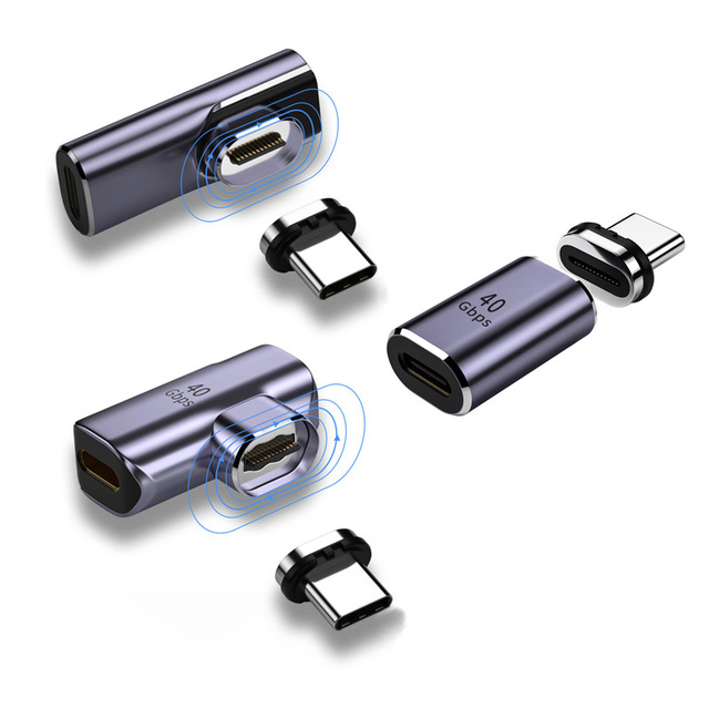 USB4.0 Magnetic Adapter USB C to Type C 40Gbps 100W Fast Charging Magnet Converter Cable 8K 60Hz USB Type C Adapter