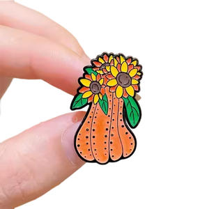 Benutzer definierte Herbst Kürbis Türkei Blatt Party Anstecknadeln Herbst Ernte Thanksgiving Souvenir Emaille Abzeichen Marke Saisonale Metall Geschenke - Product Image 3