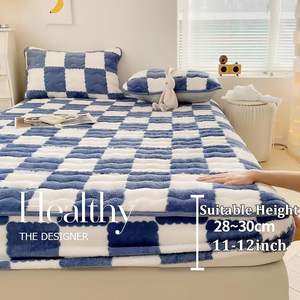 <span class=keywords><strong>Protège</strong></span>-<span class=keywords><strong>Matelas</strong></span> Doux en Polaire Velours Matelassé <span class=keywords><strong>Imperméable</strong></span> Respirant 300 Fils Housse Ajustée pour Surmatelas Élastique - Product Image 5