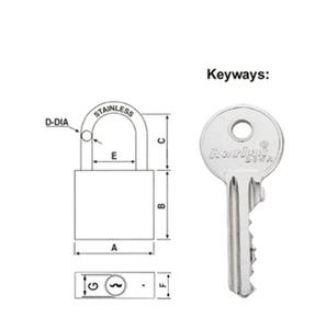 قفل رارلوكس 30-70 مم مخصص مضاد للسرقة من الفولاذ المقاوم للصدأ 304 مع 3 مفاتيح نحاسية متين ومقاوم للصدأ - Product Image 3