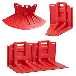 Presa de barrera de inundación portátil en forma de L Barrera de agua extraíble Barrera de control de inundación de plástico ABS - Product Image 3