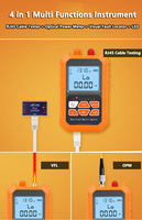 OPM — compteur de puissance optique de Fiber optique, original, avec localisateur de failles visuelles, détection de fréquence, prises en charge 4 en 1, Orange, 5 ans