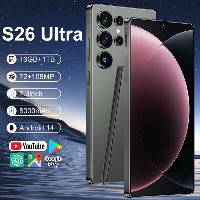 S26 Ultra 5G Smartphone French/Spanish OLED 120Hz Snapdragon 800 Series Global Version 7.3inch HD Screen Android 15 Original