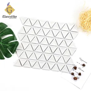 Factory Direct Supply Hotel Professional Porcelain Glossy Mosaic Colorful Triangle Ceramic Mosaic Wall Tile