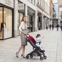 Cadre en alliage d'aluminium certifié CE, siège en tissu Oxford respirant, poussette légère et pliable avec pare-soleil