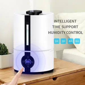 Nouveau PTC 5L capacité humidificateur à ultrasons Air brume chaude avec lumière LED à distance 500 ml/h Machine d'humidificateur d'évaporation