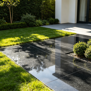 Premium Modern Polished Natural <b>Stone</b> Zimbabwe Black Granite Slab Cut-To-Size Eco-Friendly Lightweight Outdoor Staircase Dining - Product Image 6