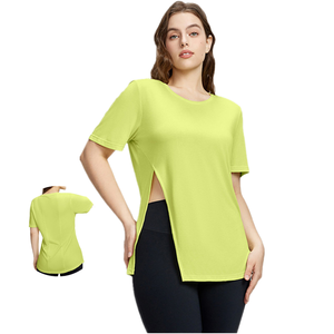 PA Sporty Women's Large Size Short Sleeved T-Shirt Loose Slimming <b>Mesh</b> Breathable <b>Top</b> Summer XQ420 Chiffon Fabric Nonwoven - Product Image 1