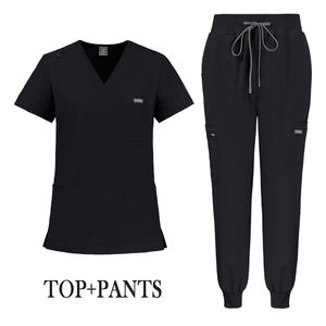 Nouvelle Collection 2026 – Tenues d'infirmière classiques à col en V, taille américaine authentique, hauts de travail extensibles <span class=keywords><strong>4</strong></span> directions avec pantalon jogger - Product Image 5