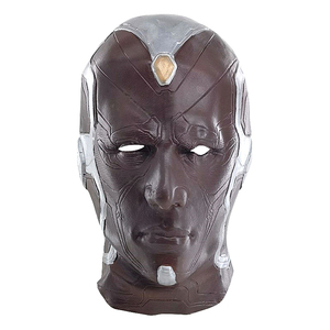 Halloween Cosplay Superhéroe Visión Máscara de látex <span class=keywords><strong>Marvel</strong></span> Headgear Casco Spiderman Hulk Iron Man Máscara - Product Image 1