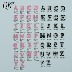 Nouvelles idées de produits populaires lettre ongles charmes Zircon anglais alliage ongles bijoux décoration <span class=keywords><strong>manucure</strong></span> 3d nail art - Product Image 3