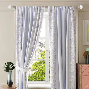 Hot Sale Metal Acrylic Window Curtain Rod And Decorated Hardware Curtain Pole Head Curtain Rod Finial With High Quality