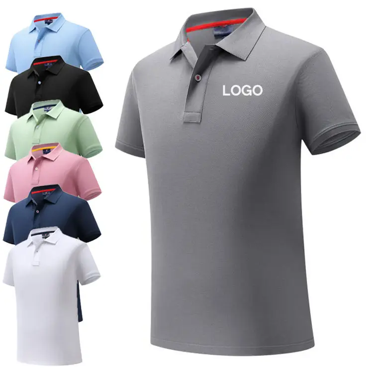 Custom Logo Design Golf Poloshirt 95% Katoen 5% Spandex Heren Grote Maat Poloshirts Zomer Poloshirts Voor Heren