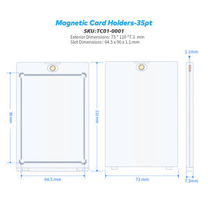 35 pt एक टच प्रो मोल्ड चुंबकीय कार्ड धारक प्रदर्शन कार्ड रक्षक हार्ड प्लास्टिक खेल खेल बेसबॉल कार्ड के लिए - Product Image 2