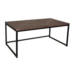 Mesa de té de madera rústica de ratán, maquillaje de estudio Simple, mesa de centro moderna de madera y hierro de vidrio y acero inoxidable