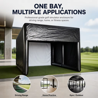 Cage de simulation de golf gonflable en PVC la plus vendue, tente de frappe de golf portable avec logo personnalisé pour l'entraînement à domicile et en jardin