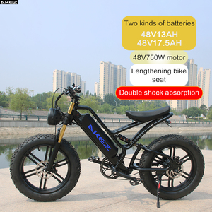 Vélo de <span class=keywords><strong>montagne</strong></span> électrique à pneus gras 48V 750W 20 pouces | Mini VTT tout-terrain puissant pour la neige, la plage et les sentiers | Cadeau de Noël parfait pour les promenades à vélo - Product Image 1