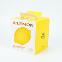Petite boîte cadeau en papier personnalisable pour gâteaux, avec poignée intégrée, boîte en papier de qualité alimentaire pour desserts et produits de boulangerie