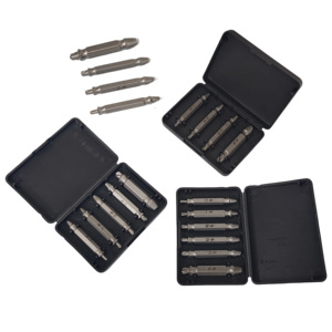 4pcs Screw Extractor Set Use for Damaged Faucet Triangle Valve Bolt Slip <b>Thread</b> <b>Tool</b> Driver Bit Double Head Screw Wire Remover - Product Image 4