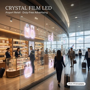 จอแสดงผลดิจิทัล LED คริสตัลฟิล์มในอาคาร รุ่น P4 สำหรับโฆษณา พร้อมการรับประกัน 3 ปี HILED20241127 ฟิล์ม HD LED แบบยืดหยุ่น - Product Image 5