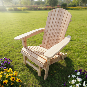 Chaise <span class=keywords><strong>de</strong></span> <span class=keywords><strong>jardin</strong></span> DISHI, mobilier d'extérieur, bois massif, chaise longue Adirondack moderne à capot, pliable, peinture écologique à base d'eau - Product Image 1