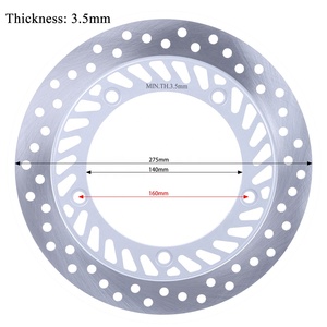 จานเบรคหน้าขนาด 275 มม. <span class=keywords><strong>ราคา</strong></span>โรงงาน สำหรับรถมอเตอร์ไซค์ฮอนด้า CBF250 CB300 <span class=keywords><strong>CB</strong></span> 300 CBX250 CBX <span class=keywords><strong>250</strong></span> Twister - Product Image 3