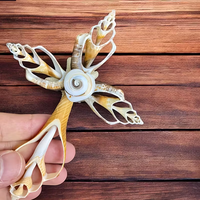 Ornements en coquillages faits à la main - Charmes en coquillages marins en forme d'étoile de mer avec une étoile à cinq branches, cadeaux religieux pour les fêtes
