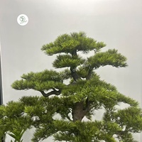 Source usine 100% fait à la main faux cèdre arbre personnalisation Oem & odm Podocarpus grand extérieur intérieur artificiel bonsaï pin