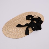 Caoxhenr Topi Bunga Rumput Alami & Pita Gaya Victorian Lolita untuk Wanita dan Anak Perempuan - Pernikahan Vintage Pantai Satu Ukuran