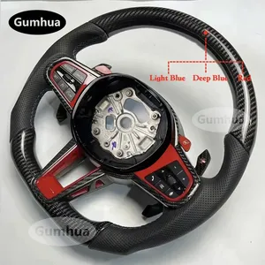Volante Personalizado de Fibra de Carbono con LED para <span class=keywords><strong>BMW</strong></span> G01 G02 G05 G12 G14 G15 G16 G30 Z4 Serie 5 6 7 8 M4 M8 F95 G82 G38 G20 <span class=keywords><strong>G21</strong></span> G11 CS - Product Image 2