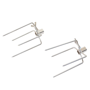 Varilla de Asador de 2 Piezas de Acero Inoxidable 304 de 10 mm, Resistente al Calor, Duradera, con Púas, de Grado Alimenticio, para Parrilla de Barbacoa, para Asar <span class=keywords><strong>Pollo</strong></span> al Aire Libre - Product Image 1
