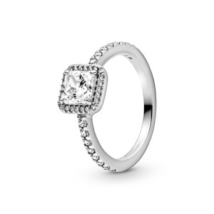 Anillo <span class=keywords><strong>de</strong></span> Plata <span class=keywords><strong>de</strong></span> Ley S925 con Halo Cuadrado Brillante <span class=keywords><strong>de</strong></span> <span class=keywords><strong>Pandora</strong></span>, Anillo <span class=keywords><strong>de</strong></span> Circonita <span class=keywords><strong>para</strong></span> <span class=keywords><strong>Mujer</strong></span>, Joyería Fina - Product Image 2