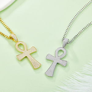 Colgante de plata de ley 925 con forma de cruz para hombre y mujer - Product Image 3