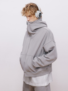 Sudadera con Capucha Oversize de Alta Calidad para Hombre, 100% Algodón de 350 g/m², con Cremallera Completa, Estampado Serigrafiado, Transpirable, para Otoño - Product Image 3