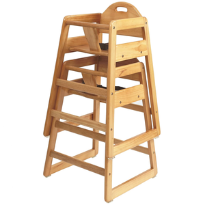 Chaise haute en bois pour bébé chaise haute <span class=keywords><strong>empilable</strong></span> avec bois massif de qualité commerciale pour salle à manger cuisine maison Restaurant - Product Image 2