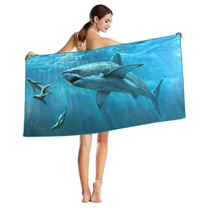 Amazon Hot Sale Printed Microfibre Quick Dry Sand Free Beach Towel With Custom Logo Microfiber Beach Towels