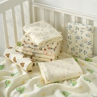 Kain Selimut Bayi Lapis Ganda Motif Kartun dari Benang Katun untuk Tidur Siang Bayi dan Anak