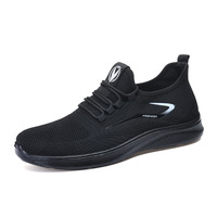 Chaussures décontractées pour hommes Conception tissée volante avec maille de polyuréthane respirante Baskets de printemps légères Semelle intérieure en EVA